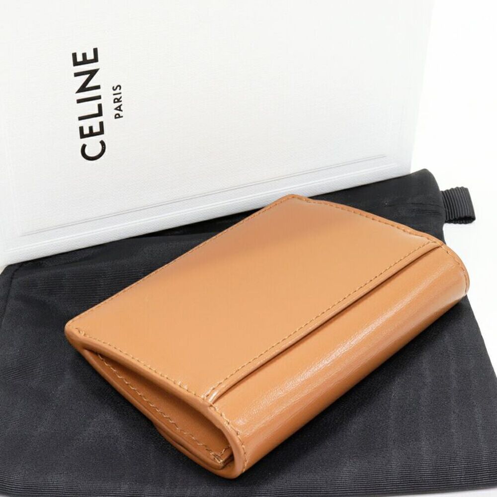Celine Triomphe Shiny Calfskin Card Case - Picture 2 of 5